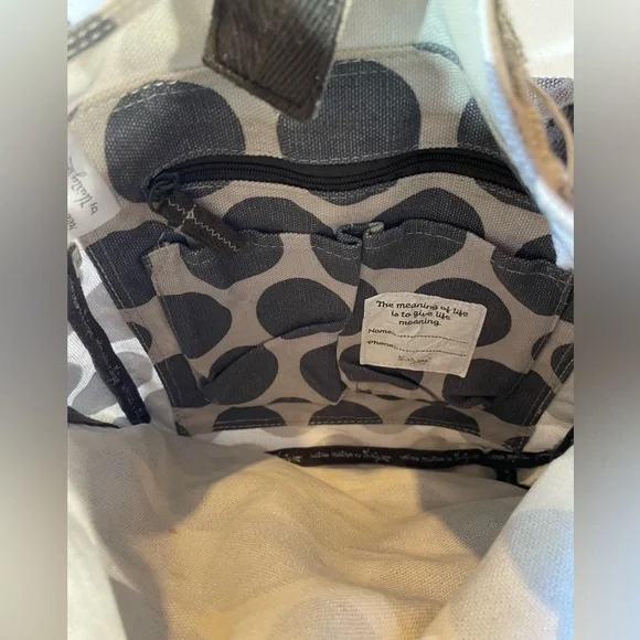 Thirty-one Retro Metro Polka Dot Canvas Crossbody Bag - Picture 2 of 5